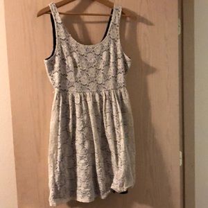 Torrid Ivory dress with black liner